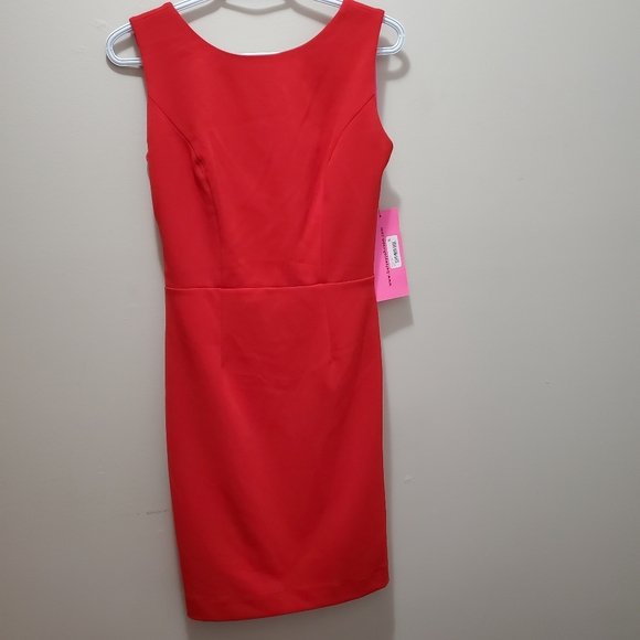 Betsey Johnson NWT red cross-strap back dress - Picture 3 of 8